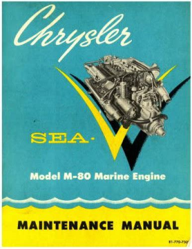 Chrysler SEA-V M-80 Marine Engine Service Manual - Printed