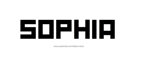 Sophia Name Tattoo Designs