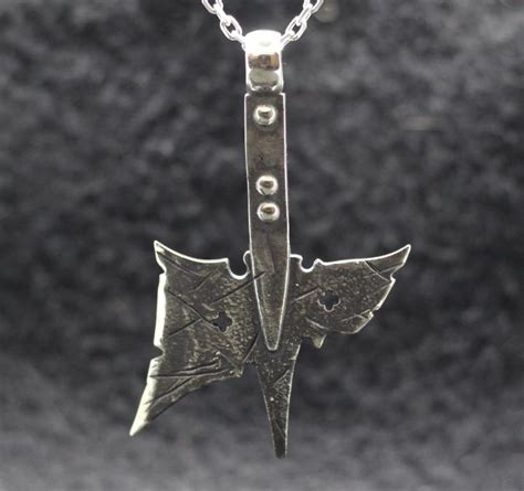 BIG Halberd poleax medieval axe weapon Pendant - Artifactoria