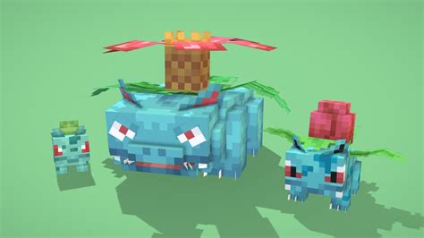 Bulbasaur, Ivysaur, & Venusaur (Cobblemon) - 3D model by Reisen (@ReisenModels) [f9fa0ed ...