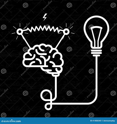 Uitvinding - Elektriciteit Van Hersenen Vector Illustratie - Illustration of gedachte, eenvoudig ...