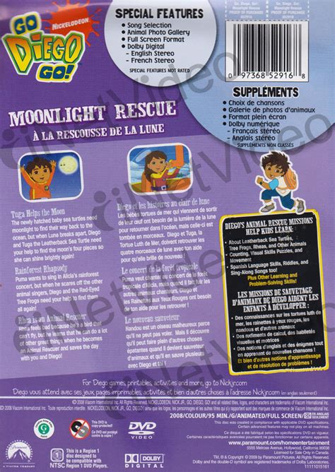 Go Diego Go - Moonlight Rescue (Bilingual) on DVD Movie