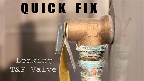 Fix Leaking T&P Valve - Hot Water Tank Temperature and Pressure Release Valve - YouTube