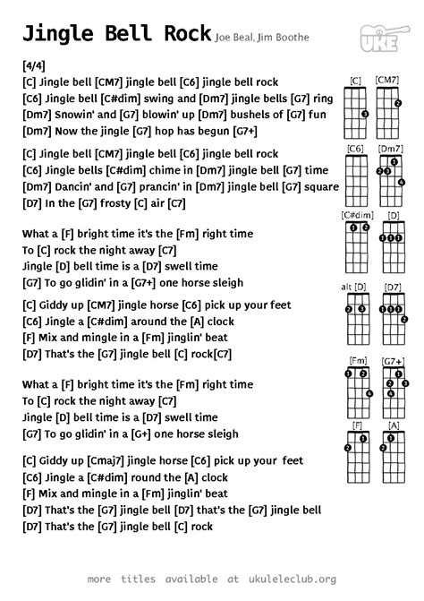 Ukulele chords - Jingle Bell Rock by Joe Beal & Jim Boothe