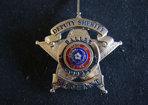 Deputy Sheriff, Dallas County, 5 Point star badge, Sergeant. Hallmark Blackinton - US