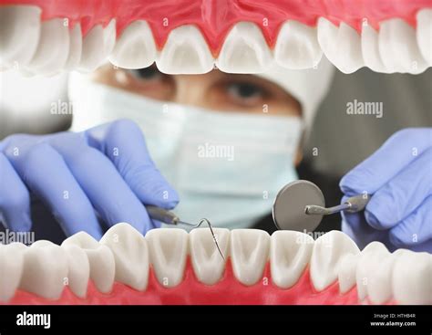 Dental examination concept, Inside mouth view Stock Photo - Alamy