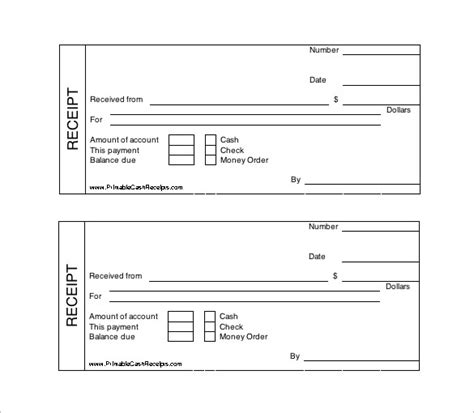 Money Transfer Receipt Template – printable receipt template