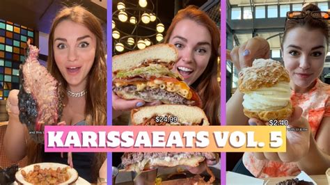 Only eating at the cheesecake factory! (Vegas food trip!) - KarissaEats Compilation Vol. 5 - YouTube