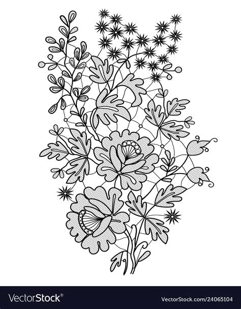 Floral lace pattern Royalty Free Vector Image - VectorStock