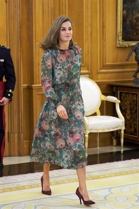 Queen Letizia Floral Zara Dress | POPSUGAR Fashion