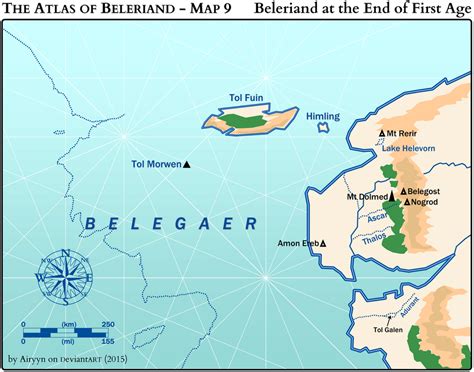 The Atlas of Beleriand - Map 9 by Airyyn on DeviantArt