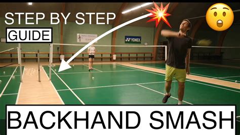 BADMINTON TECHNIQUE #58 - BACKHAND SMASH , BASIC TUTORIAL - YouTube