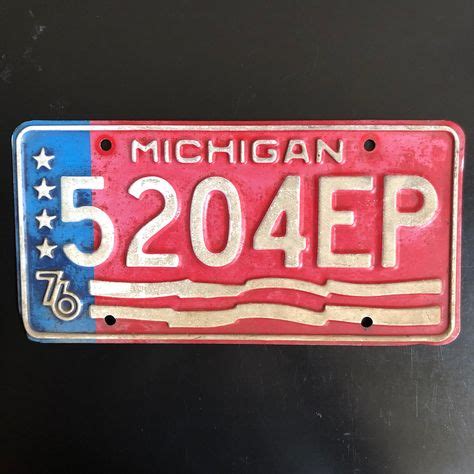 Vintage Michigan License Plate, 1976 Michigan Bicentennial License, by EastWingVintage on Etsy ...