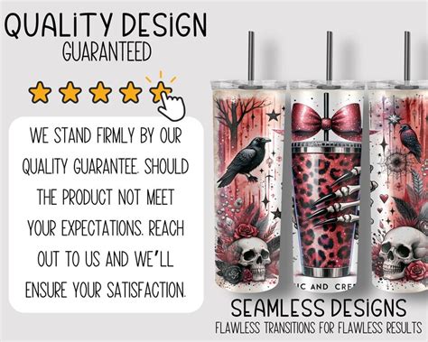 Skeleton Chic and Creepy Tumbler Wrap, Red Goth Coquette Bow PNG ...