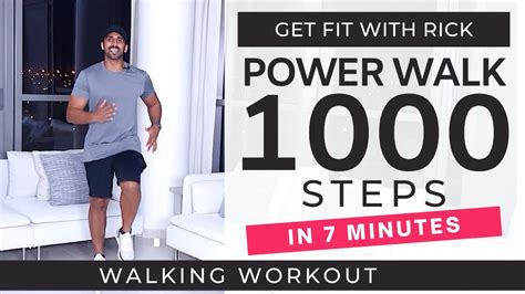 1000 steps | 7 Minute Power Walking Workout | Steps at home | Daily ...