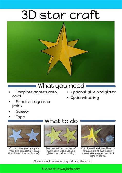 Star craft for kids - ideal for Christmas or Epiphany | Sunday school ...