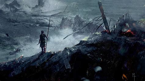 Stunning Hellblade 2 Concept Art Shows Moody Shoreline Settlement ...