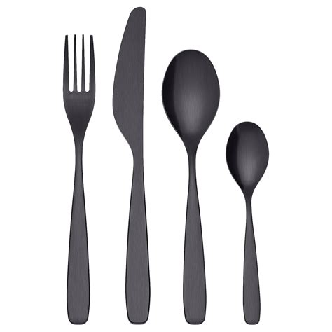 TILLAGD 24-piece cutlery set Black - IKEA