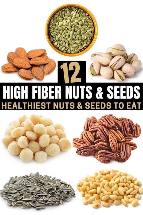 10+ BEST High Fiber Nuts and Seeds To Eat