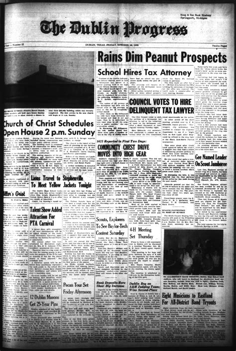 The Dublin Progress (Dublin, Tex.), Vol. 71ST YEAR, No. 32, Ed. 1 Friday, October 16, 1959 - The ...