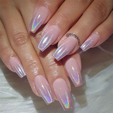 Nails on 10. Holographic chrome ombré. | Chrome nails, Gel nail art designs, Gorgeous nails