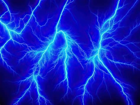 Premium Photo | Electric background blue lightning on a black background