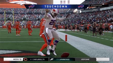 Bills Vs Broncos Highlights Madden 20 - YouTube