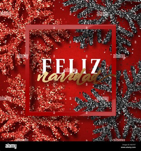 Merry Christmas. Spanish inscription. Feliz Navidad Stock Vector Image ...