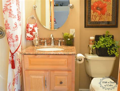 With a Dash of Color: French Country Bathroom