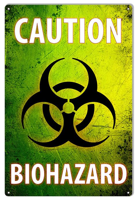 Zombie Containment Area Apocalyptic Sign 9x12 - Reproduction Vintage Signs