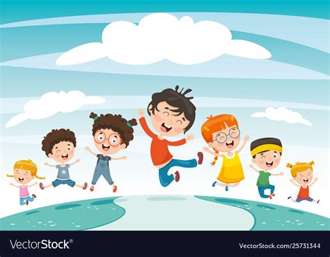 Children playing Royalty Free Vector Image - VectorStock