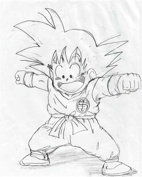 Goku Drawing Easy at GetDrawings | Free download