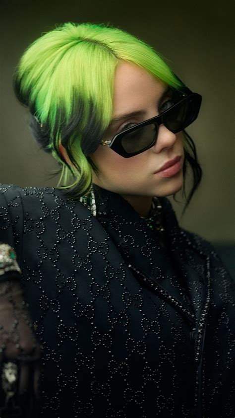 Singer Billie Eilish Green Hair 4K Ultra HD Mobile Wallpaper | Green ...