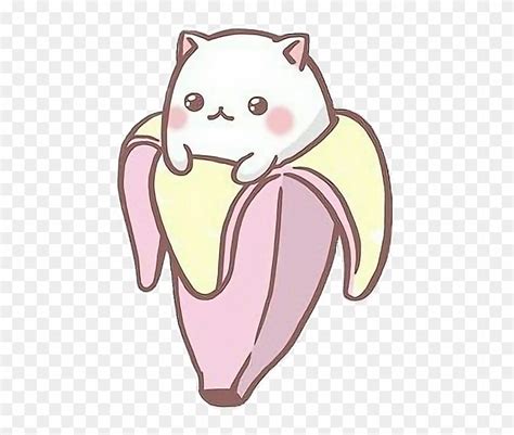 Banana Emoji - Kawaii Cute Cats Anime Clipart (#5772654) - PikPng