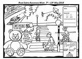 Street Crossing Safety Coloring Pages sketch template