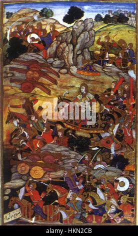 1526-First Battle of Panipat-Ibrahim Lodhi and Babur Stock Photo ...