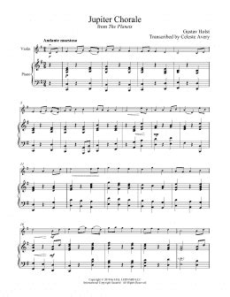 Jupiter (Violin and Piano) - Print Sheet Music Now