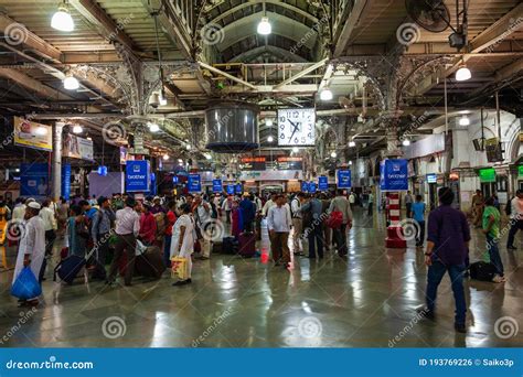 Chhatrapati Shivaji Terminus Interior in Mumbai Editorial Photo - Image ...