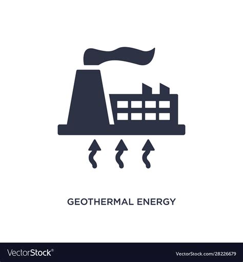 Geothermal energy icon on white background simple Vector Image