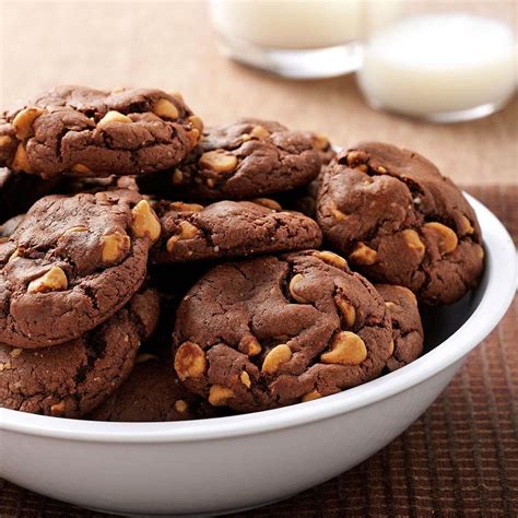 Chocolate Peanut Butter Chip Cookies Recipe | Taste of Home