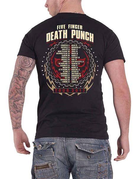 Five Finger Death Punch T Shirt official band logo got your six Warhead mens | eBay