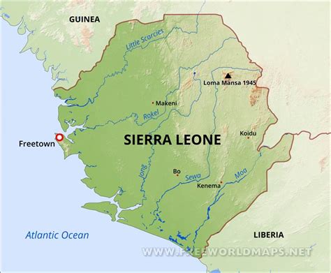 Sierra Leone Physical Map 4125 | The Best Porn Website