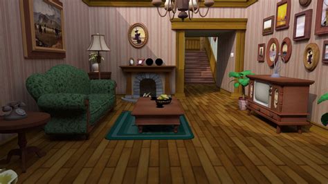 Cartoon Living Room - 3D Model by tingting