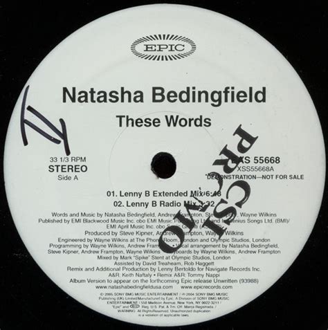 Natasha Bedingfield These words (Vinyl Records, LP, CD) on CDandLP