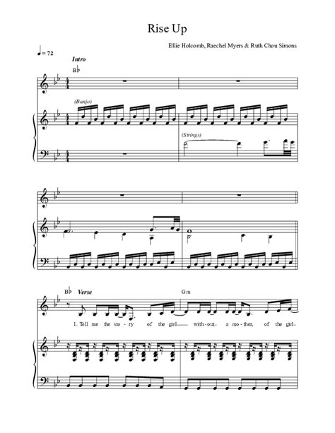 Rise Up Sheet Music PDF (FAITHFUL / Christa Wells / Jess Ray / Tamar Chipp) - PraiseCharts