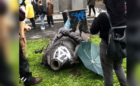 Anti-Race Activists Topple Statue Of Canada's First Prime Minister In Montreal