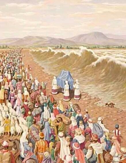 crossing the Jordan River | Biblical art, Bible art, Bible images