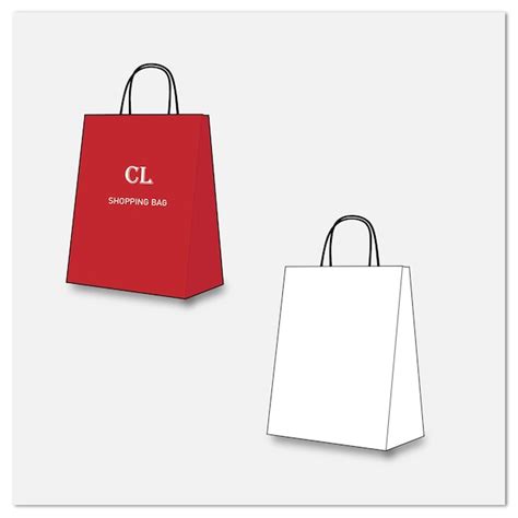 Premium Vector | Shopping bag vector illustration mockup template