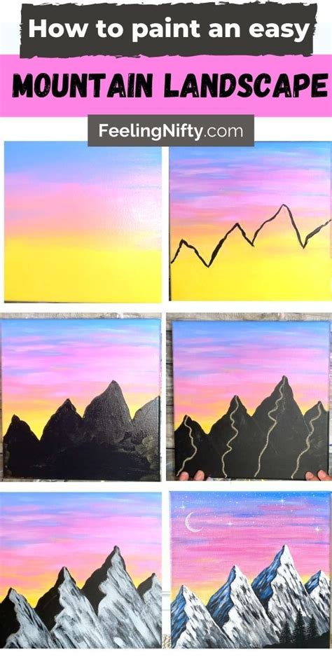 How To Paint a Mountain - Easy & Fun Mountain Scene For Beginners ...