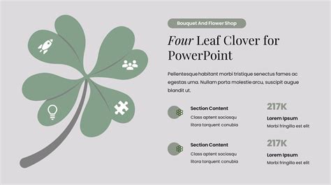 Bloom - Minimalist Flower Plant Powerpoint Template, Presentation Templates